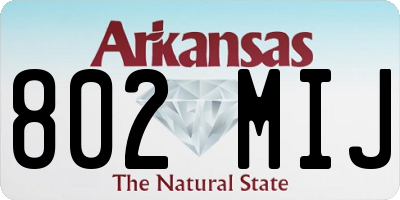 AR license plate 802MIJ