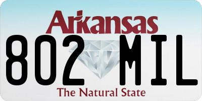 AR license plate 802MIL