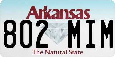 AR license plate 802MIM