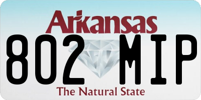 AR license plate 802MIP