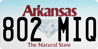 AR license plate 802MIQ