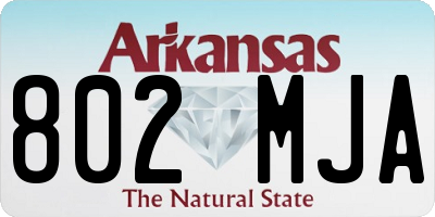 AR license plate 802MJA