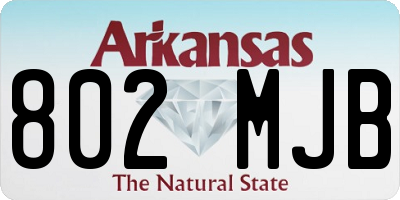 AR license plate 802MJB