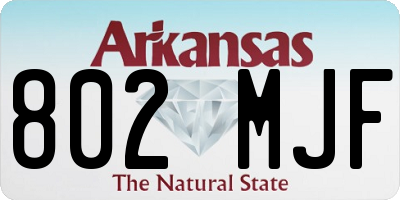 AR license plate 802MJF