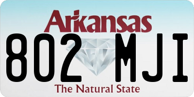 AR license plate 802MJI