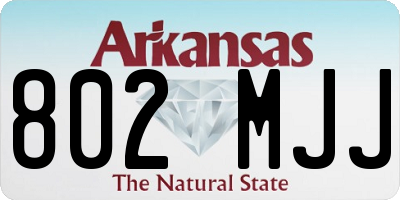 AR license plate 802MJJ
