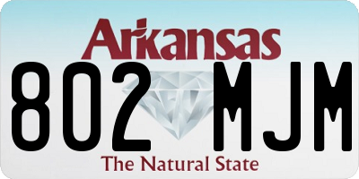 AR license plate 802MJM