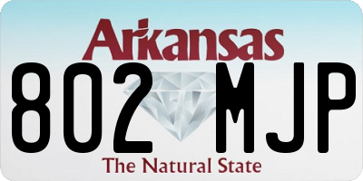 AR license plate 802MJP