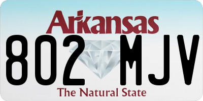 AR license plate 802MJV
