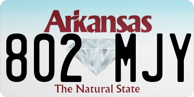 AR license plate 802MJY