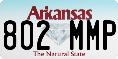 AR license plate 802MMP