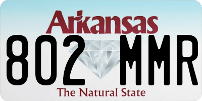 AR license plate 802MMR