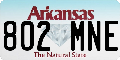 AR license plate 802MNE