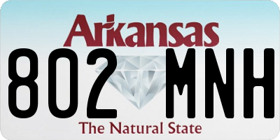 AR license plate 802MNH