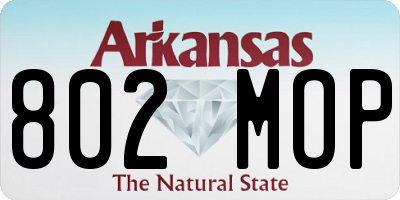 AR license plate 802MOP