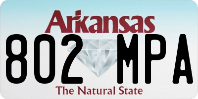 AR license plate 802MPA
