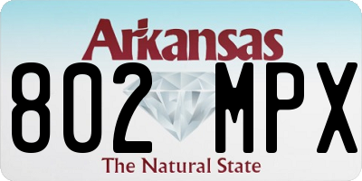 AR license plate 802MPX