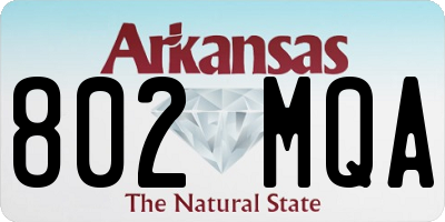 AR license plate 802MQA