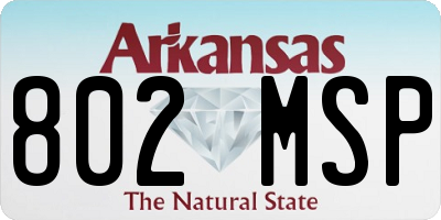 AR license plate 802MSP