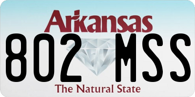 AR license plate 802MSS