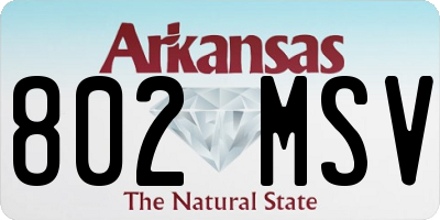 AR license plate 802MSV