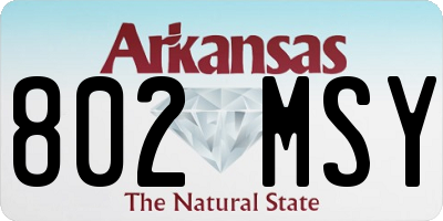 AR license plate 802MSY