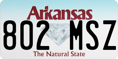 AR license plate 802MSZ