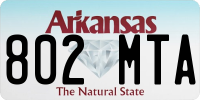 AR license plate 802MTA