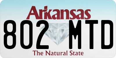 AR license plate 802MTD