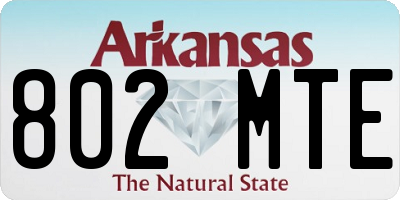 AR license plate 802MTE
