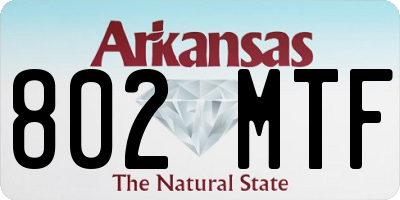 AR license plate 802MTF