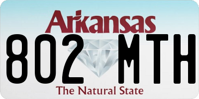 AR license plate 802MTH