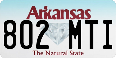 AR license plate 802MTI