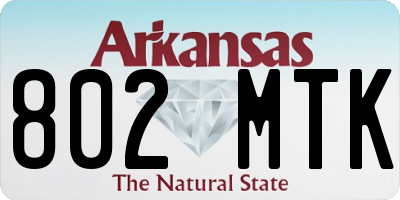 AR license plate 802MTK