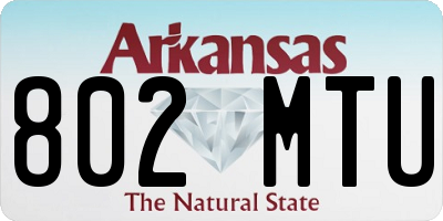 AR license plate 802MTU
