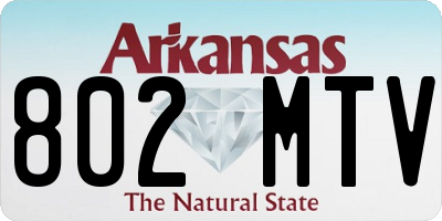 AR license plate 802MTV