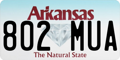 AR license plate 802MUA