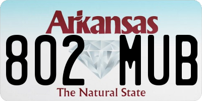 AR license plate 802MUB