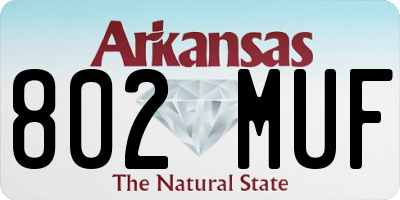 AR license plate 802MUF