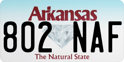 AR license plate 802NAF
