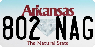AR license plate 802NAG