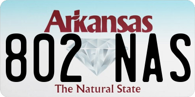 AR license plate 802NAS
