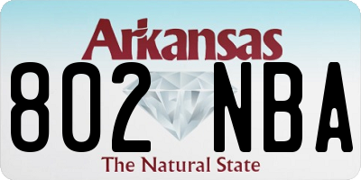 AR license plate 802NBA