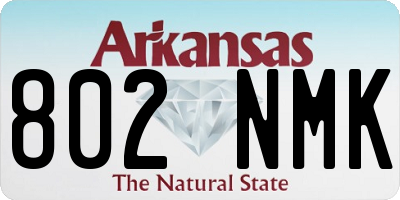 AR license plate 802NMK