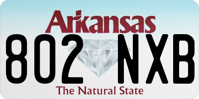 AR license plate 802NXB