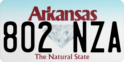 AR license plate 802NZA