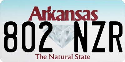 AR license plate 802NZR