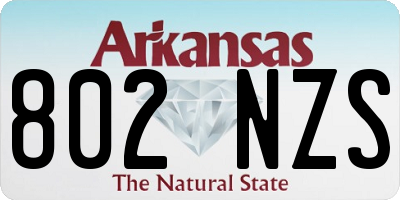 AR license plate 802NZS