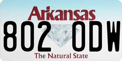 AR license plate 802ODW