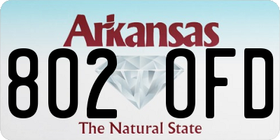 AR license plate 802OFD